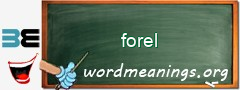 WordMeaning blackboard for forel
